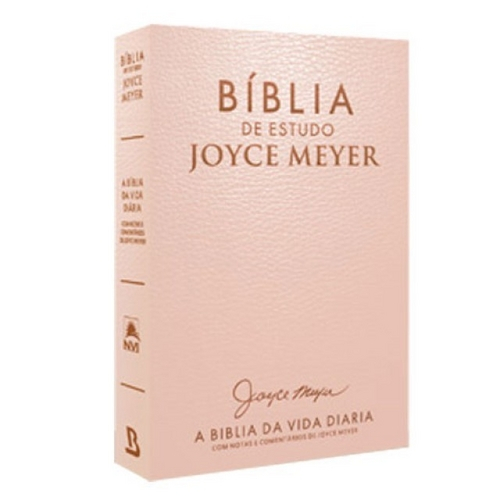 Bíblia de Estudo Joyce Meyer Média Letra Grande - Luxo Rosa