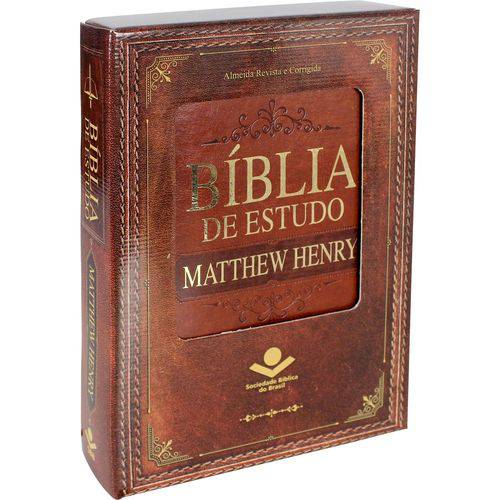 Biblia de Estudo Mattew Henry 300 Anos - Nova Edição 2017 Luxo Marrom