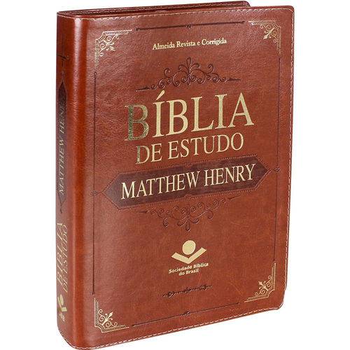 Bíblia de Estudo Matthew Henry - Luxo Marrom