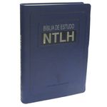Bíblia de Estudo NTLH - Emborrachada Azul