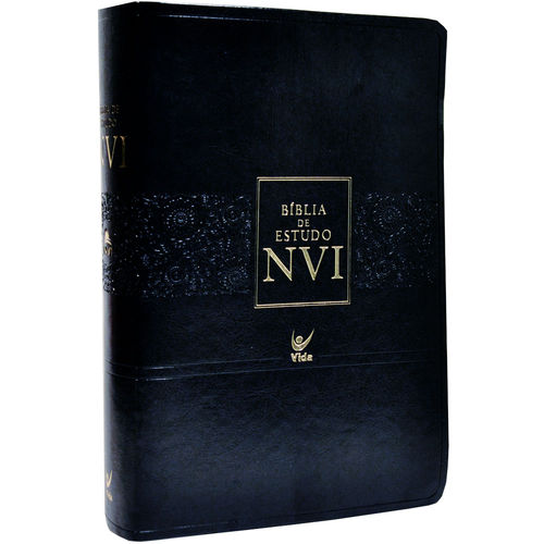 Bíblia de Estudo NVI com Índice - Luxo Preta
