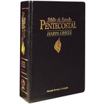 Bíblia De Estudo Pentecostal Com Harpa Media Preta Luxo