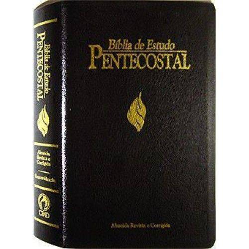 Bíblia de Estudo Pentecostal com Harpa Pequena Preta