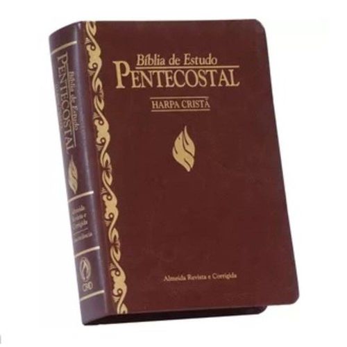 Bíblia de Estudo Pentecostal com Harpa - Pequena - Vinho