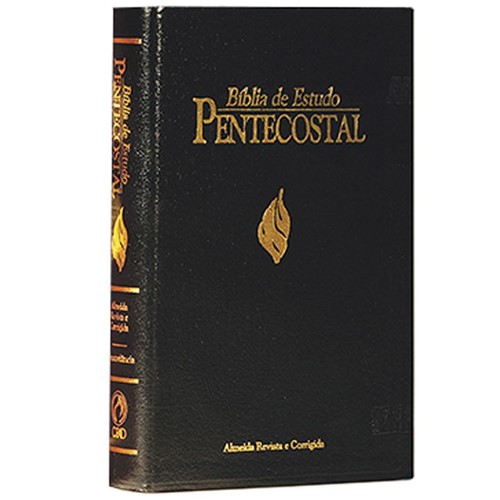 Bíblia de Estudo Pentecostal Preta Luxo Pequena
