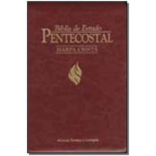 Biblia de Estudo Pentecostal-media Harpa - (vinho)