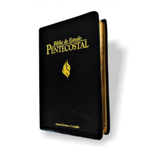 Bíblia de Estudo Pentecostal Média - Luxo, Preta