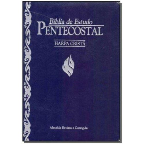 Bíblia de Estudo Pentecostal - Peq.harpa - (azul)