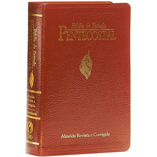 Bíblia de Estudo Pentecostal Pequena Luxo Vinho
