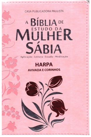 Bíblia de Estudos da Mulher Sábia Rosa Grande - Sbb