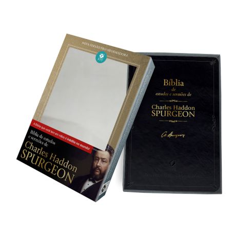 Bíblia de Estudos e Sermões de Charles Spurgeon Preta