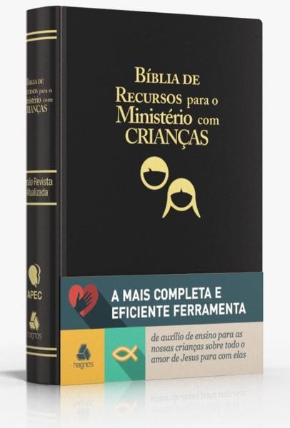 Bíblia de Recursos para o Ministério com Crianças - Luxo Preta - Hagnos