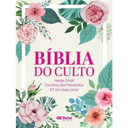 Bíblia do Culto com Harpa Cristã - Floral
