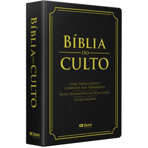 Bíblia do Culto com Harpa Cristã - Letra Gigante - Preta