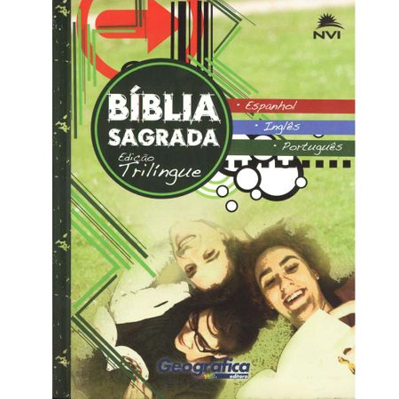 Bíblia Edição Trilíngue NVI Brochura Verde