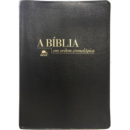 Bíblia em Ordem Cronológica Preta Luxo
