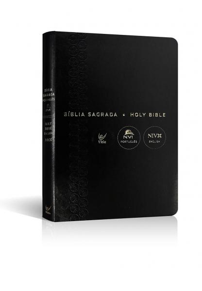 Bíblia em Português Inglês - Capa Preta - Vida