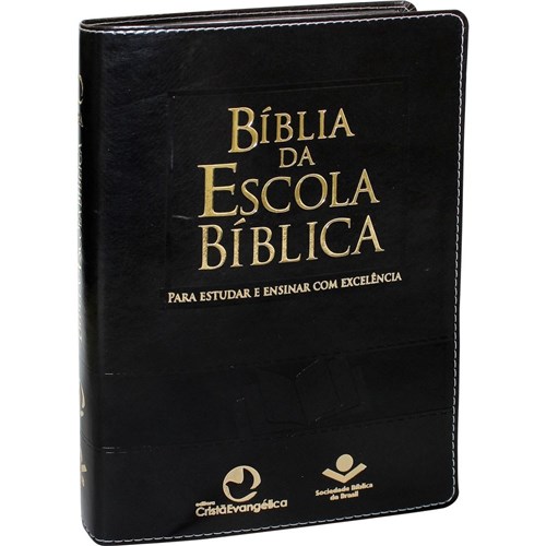 Biblia Estudo Escola Biblica Lm Ra 17X24 Luxo Preta Nobr