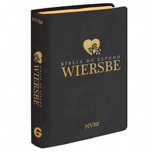 Bíblia Estudo Wiersbe - Capa Luxo - Preta
