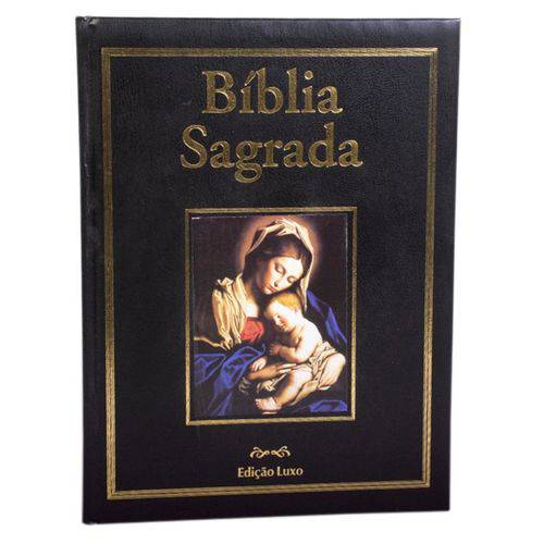 Tudo sobre 'Bíblia Ilustrada Luxo Pae Preta com Porta Biblia'