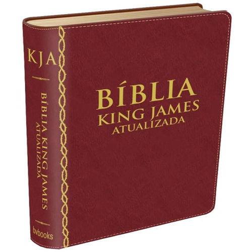 Biblia King James - Atualizada - Capa Vinho em Couro