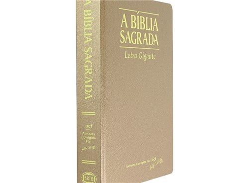 Bíblia Letra Gigante - Acf - Semi Luxo (Dourada)