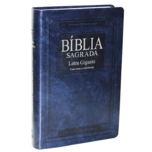 Bíblia Letra Gigante Edição Especial Azul Nobre com Índice - Ra