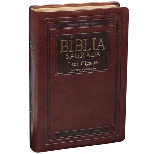 Biblia Letra Gigante (ra) Luxo Marrom Nobre
