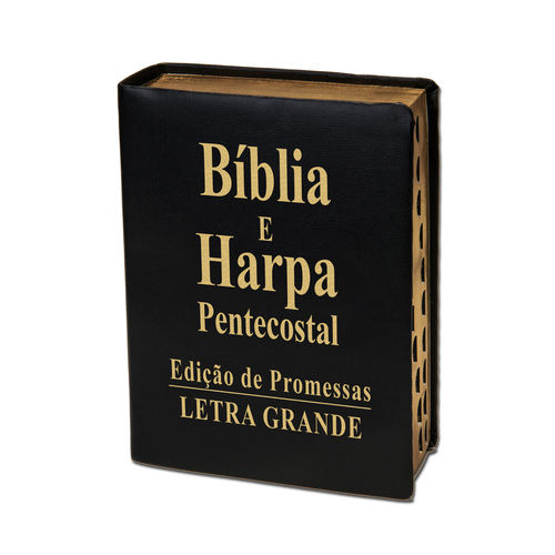 Biblia Letra Grande com Harpa Luxo Preta