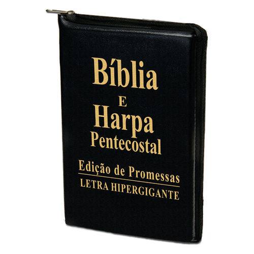 Biblia Letra Hipergigante Zíper com Harpa