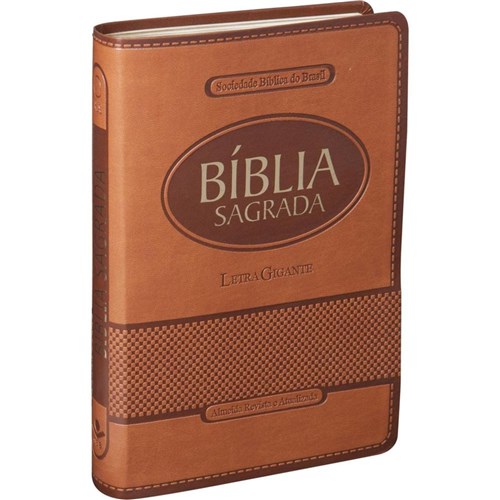 Biblia Lt Gig Indice Capa Sint Marrom Claro - Sbb
