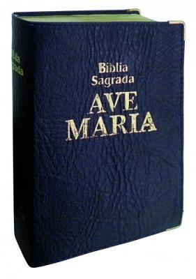Biblia Luxo - Bolso - Azul - Ave Maria