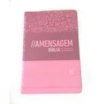 Biblia Mensagem Semi Luxo Feminina Rosa