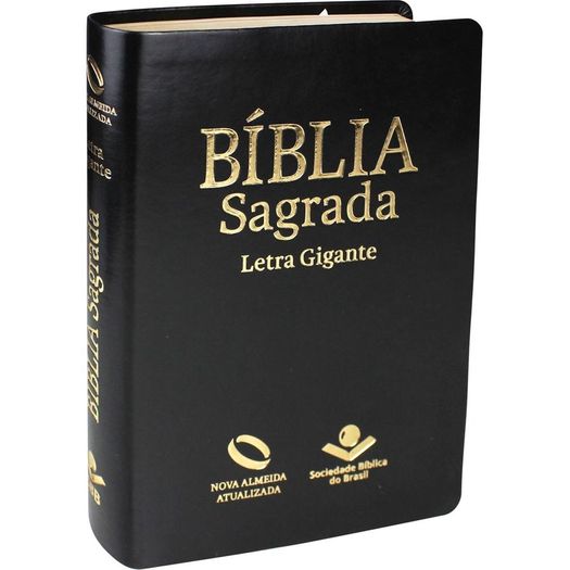 Biblia Nova Almeida Atualizada - Capa Preta - Letra Gigante - Sbb