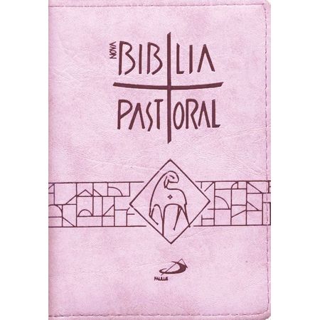 Bíblia Nova Edição Pastoral Média Zíper Rosa