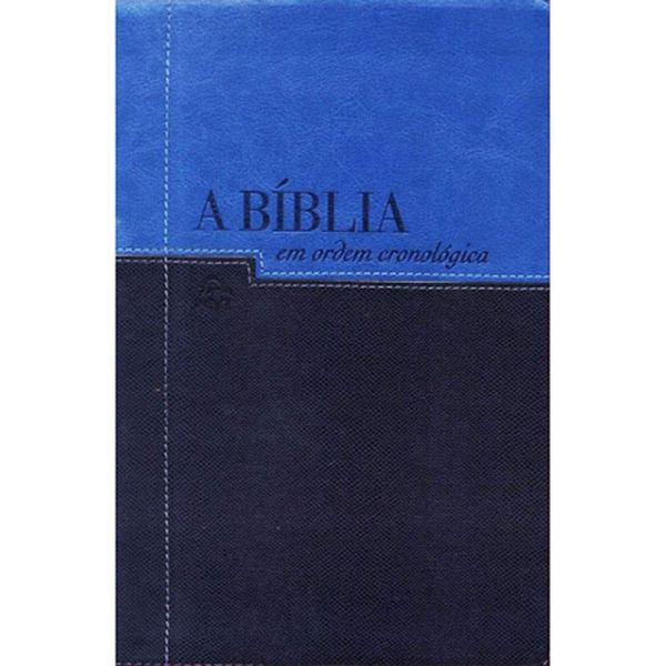 Bíblia Nvi em Ordem Cronológica - Capa Azul Claro e Escuro - Vida