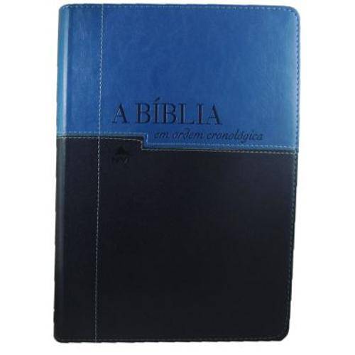 Tudo sobre 'Bíblia Nvi em Ordem Cronológica - Luxo Azul Claro e Escuro'