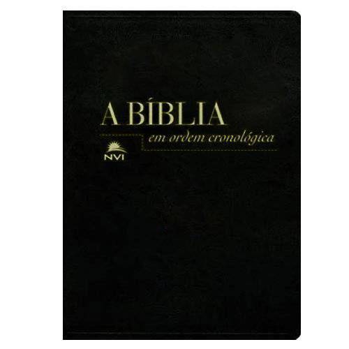 Biblia Nvi em Ordem Cronologica Luxo Preta, a -