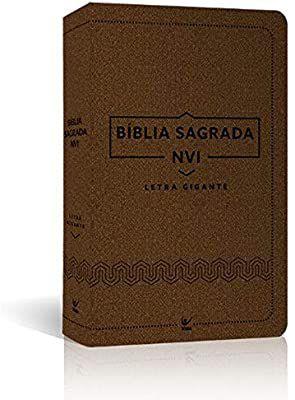 Bíblia Nvi Letra Gigante - Luxo Marrom - Vida