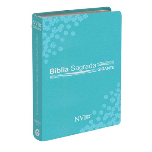 Bíblia Nvi Média Letra Gigante - Luxo Turquesa