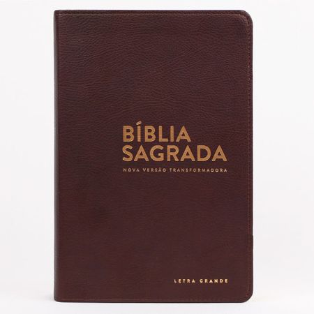 Bíblia NVT Letra Grande Luxo Marrom