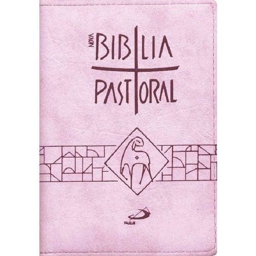 Bíblia Paulus - Nova Pastoral - com Zíper Média (Rosa)