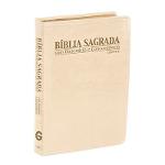Bíblia Rc Letra Gigante com Dicionário e Concordância Marfim Perolado com Índice
