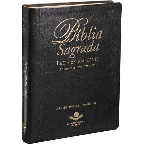 Bíblia Sagrada | Almeida Revista e Atualizada | Letra Extragigante | Capa Preta