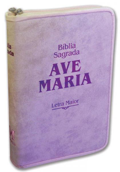 Biblia Sagrada Am Letra Maior Strike Rosa Ziper - Ave Maria