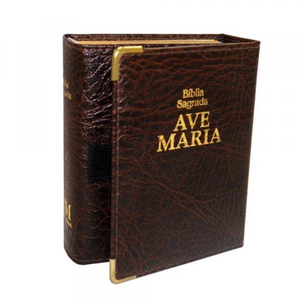 Biblia Sagrada com Capanga Couro - Ave Maria