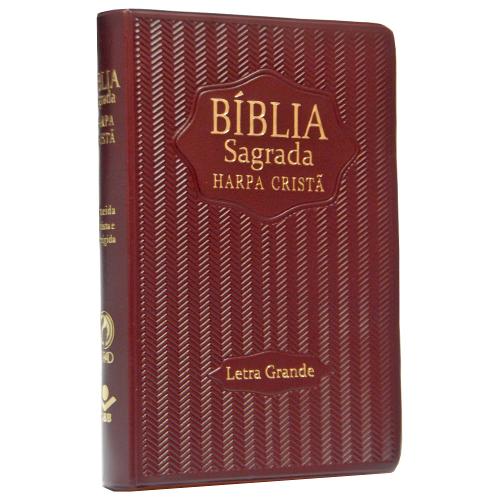 Bíblia Sagrada com Harpa Cristã - Letra Grande - Vinho