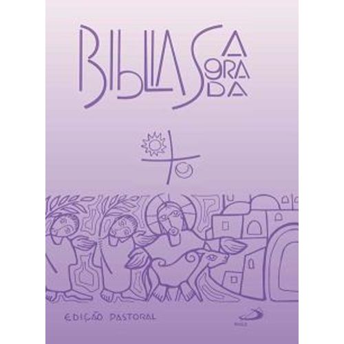 Bíblia Sagrada - Edição Pastoral Média Zíper - Lilás