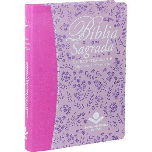 Bíblia Sagrada Extra Gigante Rosa/Lilás ARC - Sbb