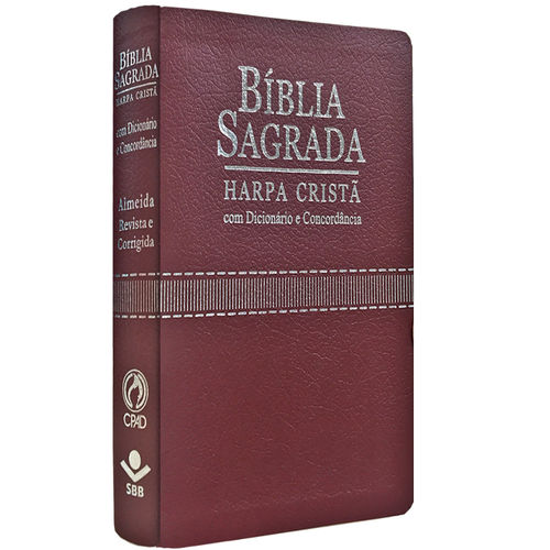 Bíblia Sagrada - Harpa Cristã - com Dicionário e Concordância - Vinho